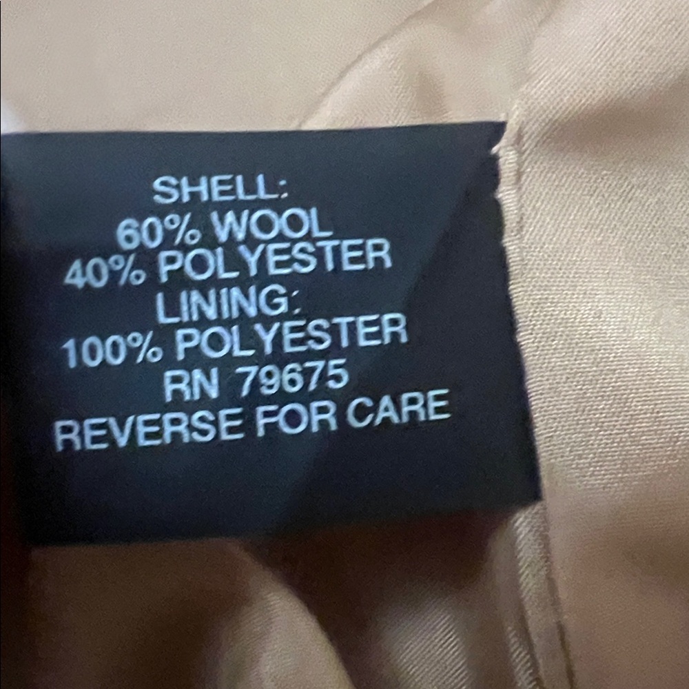 Michael Kors Wool Women's Hooded-Stand Collar Zip-Front Coat Camel Brown Size L - Picture 11 of 13